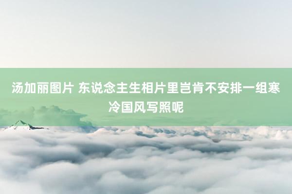 汤加丽图片 东说念主生相片里岂肯不安排一组寒冷国风写照呢