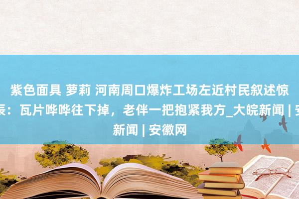 紫色面具 萝莉 河南周口爆炸工场左近村民叙述惊魂时辰：瓦片哗哗往下掉，老伴一把抱紧我方_大皖新闻 | 安徽网