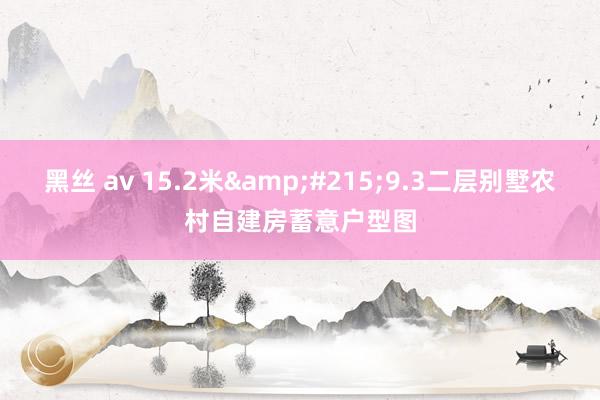 黑丝 av 15.2米&#215;9.3二层别墅农村自建房蓄意户型图
