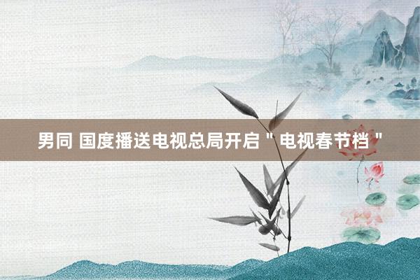 男同 国度播送电视总局开启＂电视春节档＂