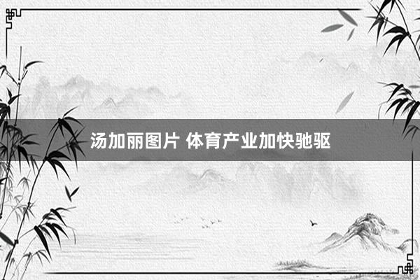 汤加丽图片 体育产业加快驰驱