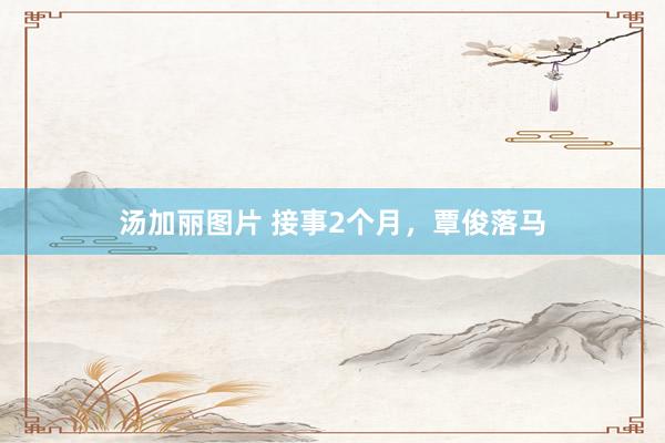 汤加丽图片 接事2个月，覃俊落马