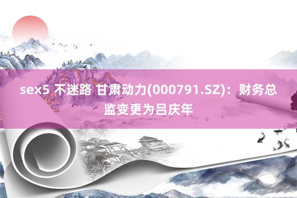 sex5 不迷路 甘肃动力(000791.SZ)：财务总监变更为吕庆年