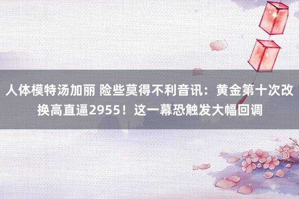 人体模特汤加丽 险些莫得不利音讯：黄金第十次改换高直逼2955！这一幕恐触发大幅回调