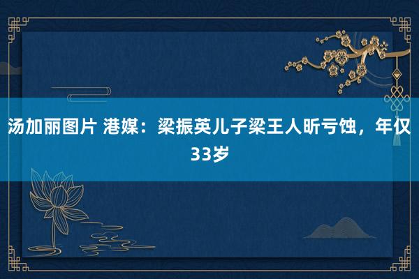 汤加丽图片 港媒：梁振英儿子梁王人昕亏蚀，年仅33岁