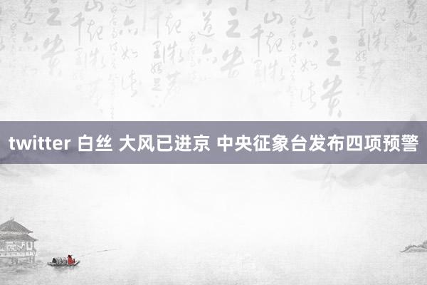 twitter 白丝 大风已进京 中央征象台发布四项预警