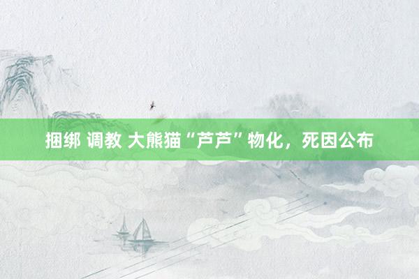 捆绑 调教 大熊猫“芦芦”物化，死因公布