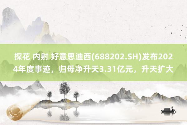探花 内射 好意思迪西(688202.SH)发布2024年度事迹，归母净升天3.31亿元，升天扩大