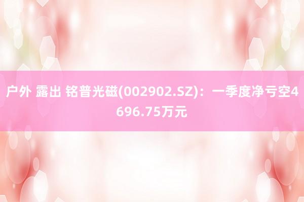 户外 露出 铭普光磁(002902.SZ)：一季度净亏空4696.75万元