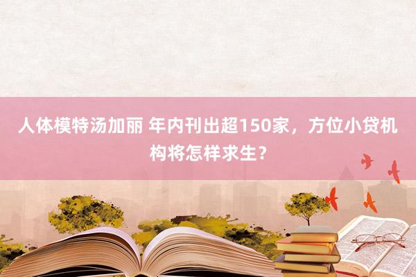 人体模特汤加丽 年内刊出超150家，方位小贷机构将怎样求生？